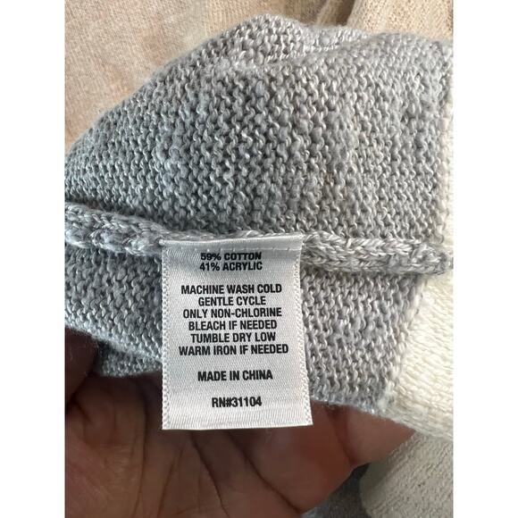 Wonderfly Tan and Gray Long Sleeve Sweater Size XL - Picture 3 of 4